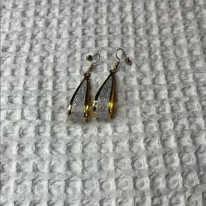 Elegant Gold and Silver Dangle Earrings